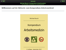 Tablet Screenshot of kompendium-arbeitsmedizin.de